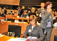 Vilma Martinkaitien� ES �ali� parlament� Aplinkos apsaugos komitet� susitikime 